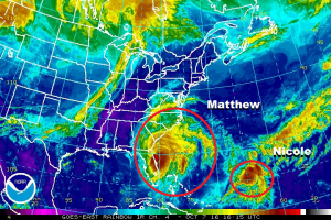 Hurricane Matthew and Tropical Storm Nicole