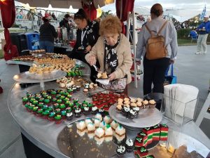 Season Pass holders were able to enjoy a special reserved VIP area for the kick-off the 2016 Holidays in Space show; VIP perks included food and drink and special bleacher seating to watch the Rocket Garden spring to life.