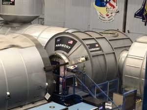 This replica of the Harmony module allows astronauts to practice inside the living quarters of the International Space Station. Photo: Weatherboy