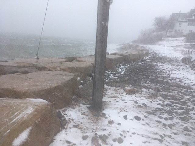 Morning view from the top of the rock wall looking east south east on Short Beach. Photo: Weatherboy