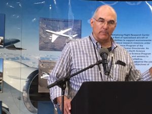 Dr. Realmuto addresses members of the media at a press conference describing the air quality study on the Hawaiian Island of Oahu. Photo: Weatherboy