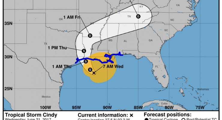Cindy Impacts Gulf Coast