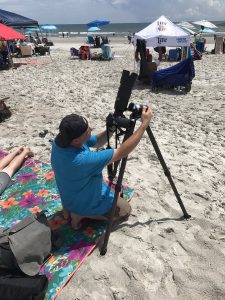 People came as far as Toronto to view the eclipse and capture a memory for their lifetime. Photograph: Weatherboy