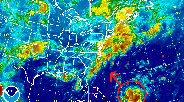 Tropical Depression Forming Southeast of US