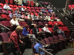 Attendees of the Southern New England Weather Conference gather for panel discussions. Image: Weatherboy