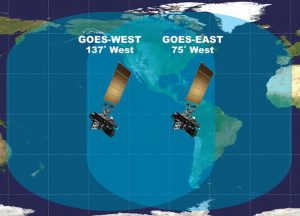 GOES-R, better known as GOES-16, will now simply be referred to as GOES-East now that it is "parked" at 75 degrees West. Image: NOAA
