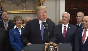 President Trump announced a new directive which has NASA returning humans to the Moon, to Mars, and beyond. Image: NASA / WhiteHouse.gov