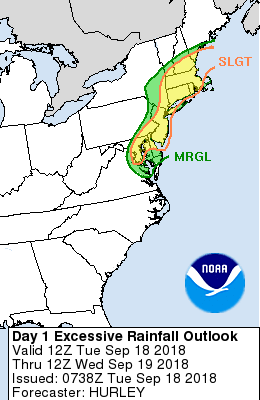 Last of Florence to Impact Mid Atlantic, Northeast Today