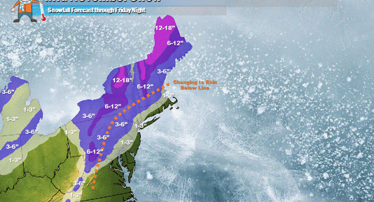Two Storms to Bring Snow, Rain to the Northeast