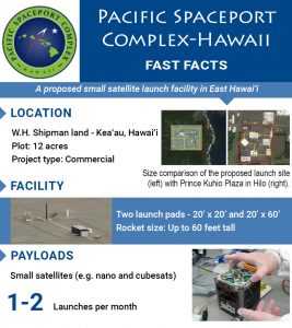 PISCES produced this infographic sharing facts associated with the proposed spaceport. Image: PISCES Hawaii