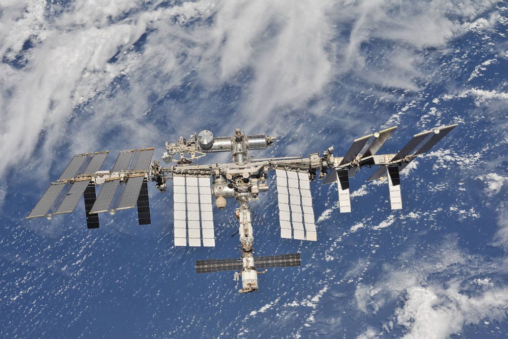 The International Space Station photographed by Expedition 56 crew members from a Soyuz spacecraft after undocking. Image: NASA