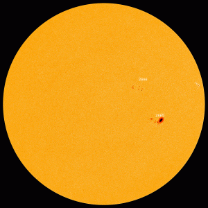 View of Sunspot Region 2665 that produced the long duration M2 solar flare. Image: Space Weather Prediction Center