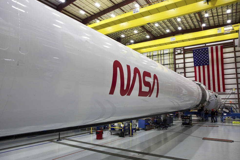 The SpaceX Falcon 9 rocket that will launch the Crew Dragon spacecraft, with NASA astronauts aboard, on the company's second demonstration flight and first crewed flight to the International Space Station. Image: SpaceX