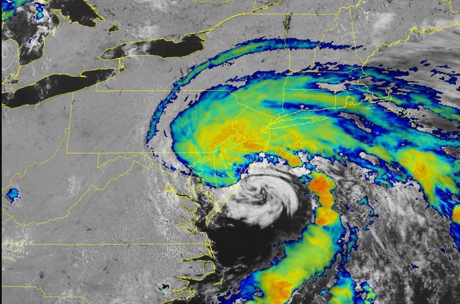 Current GOES-East satellite view of Tropical Storm Fay. Image: NOAA