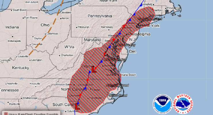 Soaking Rains Continue in East