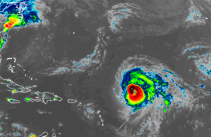 Hurricane Teddy is a large and powerful hurricane in the Atlantic. Image: NOAA