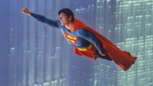 Is it a bird? A plane? Or Superman? A mysterious person keeps popping-up, flying in the skies near Los Angeles. Image: Warner Brothers