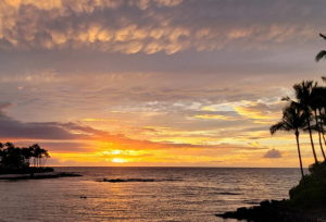 The sun sets over the Pacific off of the west coast of Hawaii in this file photo from November 2020. Image: Weatherboy